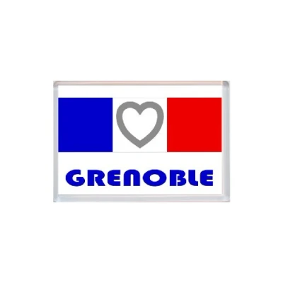 Image of Grenoble France Flag Love French Town &amp; Cities Jumbo Fridge Magnet