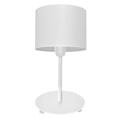 Image of Alba Table Lamp With Round Shade White 20cm