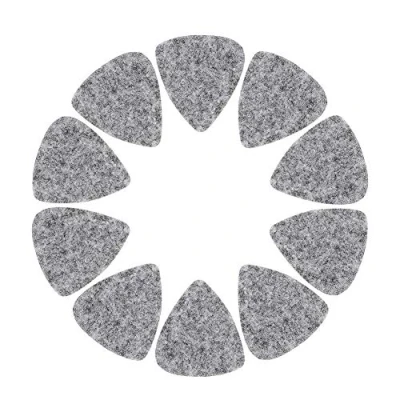 Image of Guitar Pick, Plectrums, Wool Felt Picks 10Pcs Available String Instruments for Ukulele(Gray)