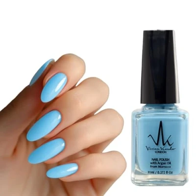 Image of Vivien Kondor Vegan Friendly Argan Care Nail Polish (Blue Ice)