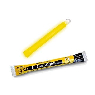 Image of Cyalume 12 Hour 6 SnapLight (15cm) Yellow lightstick Branded