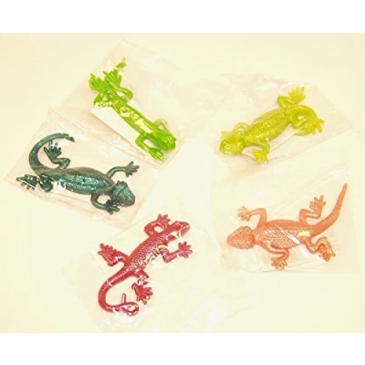 Image of Henbrandt 12 x Lizards Stretchy Stretchies Party Bag Fillers Favours Toys Assorted Colours