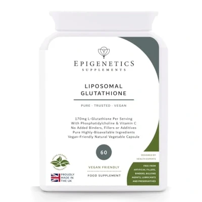 Image of Liposomal Glutathione Bioavailable Highly Absorbable L + Vitamin C 60 Vegan Friendly Capsules UK Made 1 Capsule Daily (2 Month Supply)