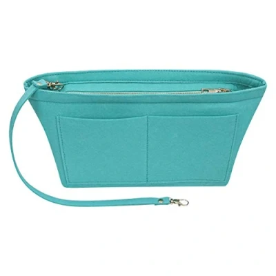 Image of Soyizom Felt Handbag Organiser Purse Insert Bag Organisers Multi Pockets Tote in for Women,Green XL