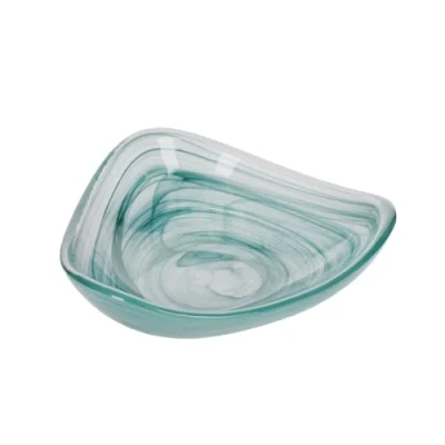 Image of Artesa Glass Serving Bowl 18cm Green