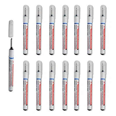 Image of Permanent Marker for 0.7 1 mm Extra Long Tip Pen Black (15PCS)