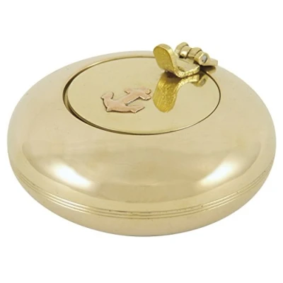 Image of Generic Pocket Ashtray 6 x 3.5 cm, Laiton Brillant, 6x3.5x6 cm