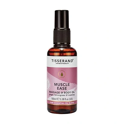 Image of Tisserand Aromatherapy Muscle Ease Massage &amp; Body Oil Ginger, Lemongrass, Rosemary 100% Pure Essential Blend 100ml