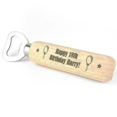 Image of Personalised Funny Birthday Gift for Him Engraved Bottle Opener 18th 21st 30th