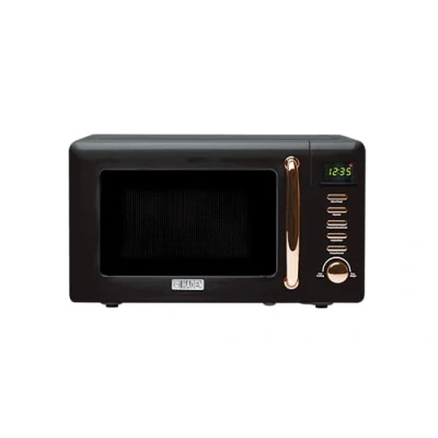 Image of Haden Salcombe 800W Microwave Oven Versatile with Defrost, Reheat &amp; Cooking Functions Spacious 20L Capacity Convenient Digital Timer 5 Power Levels Sleek Black Copper Design
