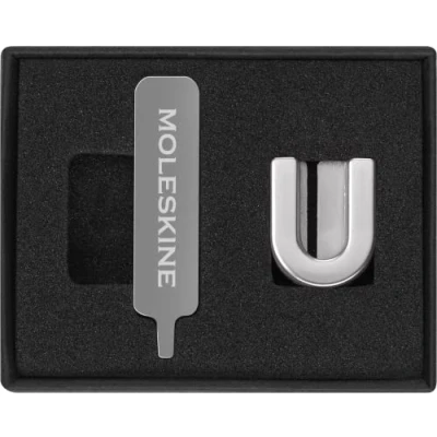 Image of Moleskine Pin for Notebook or Planner Letter U, Pin, Customize The Elastic Closure, Special Customized Gift, Color Silver