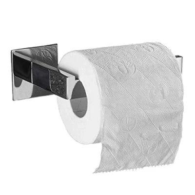 Image of Flybath Toilet Roll Paper Holder SUS 304 Stainless Steel Mirror Polished Bathroom Accessories Wall Mounted, Self Adhesive (No Drilling)