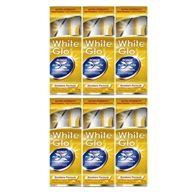 Image of White Glo Smokers Formula Whitening Toothpaste (100ml) Pack of 6