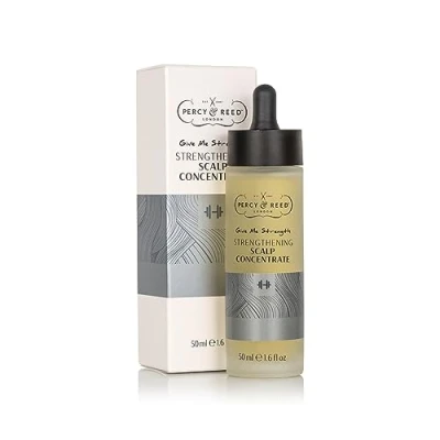 Image of Percy &amp; Reed Give Me Strength Strengthening Scalp Concentrate High Performance Hair Serum Strengthens Thickens at the Root Level Aloe Vera Nourishes and Soothes 50ml