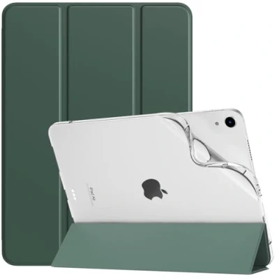 Image of TiMOVO for iPad Air 6th Generation 11 Inch M2 Case 2024, 5th/4th 2022/2020 10.9 Inch, Slim Soft TPU Translucent Frosted Back Cover Fit Case, Midnight Green