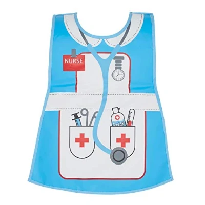 Image of Cooksmart Kids British Designed PEVA Apron Aprons For Cooking, Arts &amp; Crafts or Other Hobbies Childrens Baking, Cleaning Nurse