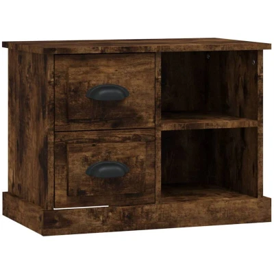 Image of vidaXL Bedside Cabinet Smoked Oak 60x35.5x45 cm