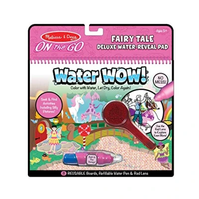 Image of Melissa &amp; Doug Water WOW! Fairy Tale Deluxe Reveal Travel Book Activity Pad 3+ Gift for Boy or Girl, White