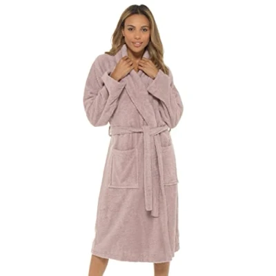 Image of Ladies Undercover Towelling Robe LN566 Mink 12 14