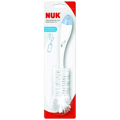 Image of NUK 2 in 1 Bottle and Teat Brush (Colours may vary)