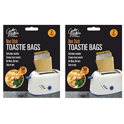 Image of Non Stick Reusable Toaster Toastie Sandwich Toast Bags Pockets (4)