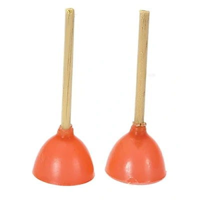Image of Melody Jane Dolls House Miniature 1:12 Kitchen Accessory 2 Sink Drain Plungers