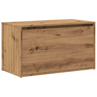 Image of vidaXL Hallway Bench Artisan Oak 80x40x45 cm Engineered Wood with Storage Drawer Modern Entryway Seating