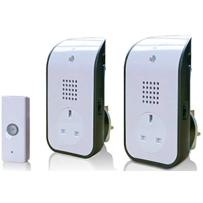 Image of UNI COM Wireless 150m Twin Plug Through Doorbell Kit