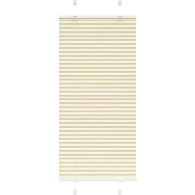 Image of vidaXL Pleated Blind Cream 60x100 cm Fabric Width 59.4 Polyester