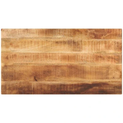Image of vidaXL Table Top Replacement Solid Mango Wood 100x50x2.5 cm Rectangular Brown Rustic Design for Dining Room, Commercial Use Easy to Clean