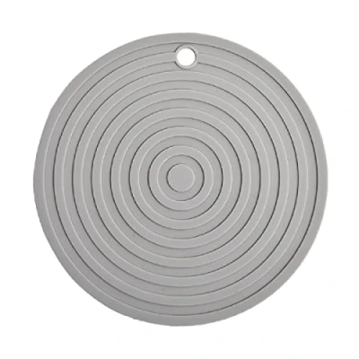 Image of Jagowa Cat Dog Bowl Mat Pet Round Dish Placemat Trays Silicone Waterproof Non Slip Food Pad(Grey)