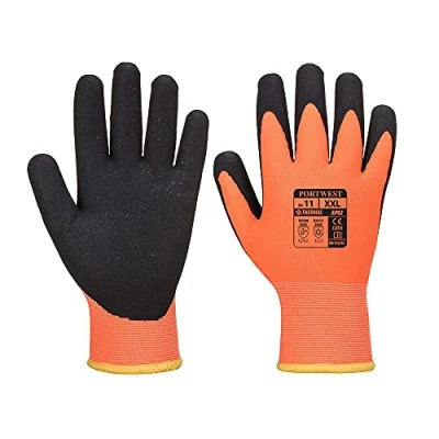 Image of Portwest AP02 Thermo Grip Pro Ultra Glove Orange/Black, Medium