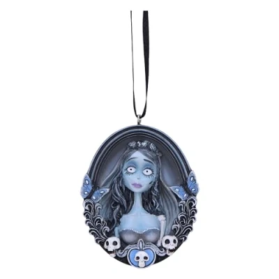 Image of Nemesis Now Corpse Bride Emily Hanging Ornament 8.5cm, Resin, Pale Blue, Officially Licensed Merchandise, Detailed Design, Cast in the Finest Expertly Hand Painted