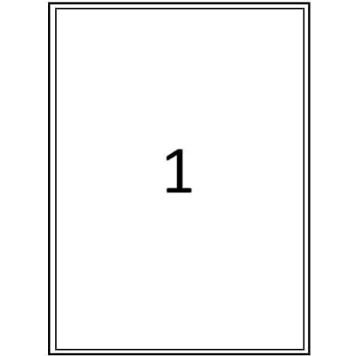 Image of indigo® Multipurpose White A4 Sticker Labels Inkjet, Laser, Copier Versatile for FBA, UPC, Packaging, Sold, Barcodes Waterproof and Durable, 50 Sheets 1 Label Per Sheet(199.6 x 289.1mm)