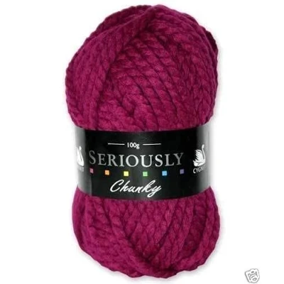 Image of Cygnet SERIOUSLY CHUNKY Knitting Acrylic Yarn / Wool 100g 5410 Magenta