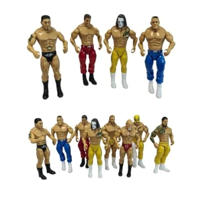 Image of YSAMAX Mini Wrestling Action Figures For Kids, Durable, Realistic Design With Moveable Joints, Endless Hours Of Fun And Imaginative Play, Gift Random Figures, (12PCS)