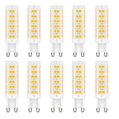 Image of HUAMu 10 Pack G9 Base 7W LED Light Bulb, Warm White 3000K 650LM, Energy Saving Bulb Equivalent to 65W Halogen Lamp Replacement, AC220V 240V, 360 Beam Angle