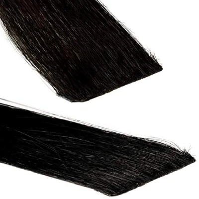Image of hair2heart 30 x REMY Invisible Tape In Hair Extensions #1b 24 Inch, 0.0749 kg