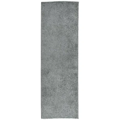 Image of vidaXL Shaggy Rug PAMPLONA High Pile Modern Green 80x250 cm