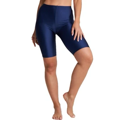 Image of undercover lingerie Ladies Shiny Lycra Cycling Shorts Navy S/M