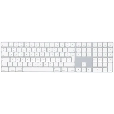 Image of Apple Magic Keyboard with Numeric Keypad: Bluetooth®, rechargeable. Works Mac, iPad or iPhone; International English, Silver