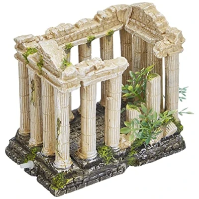 Image of Nobby Acropolis with Plants Aquarium Ornaments, 16 x 10.5 14.2 cm