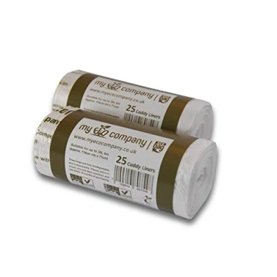 Image of My Eco Company 30L X 50 Compostable Kitchen Food Waste Bin Bags Kerbside Caddy Liners (30 Litre)