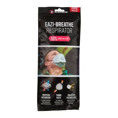 Image of FFP3 Face Mask Pk 1 Disposable Fold Flat Respirator EN149 CE Certified Advanced 3 Layer Filtering of Particles, Vapours and Fumes Exhalation Valve, Elasticated Ear Loops Pliable Nose Bridge
