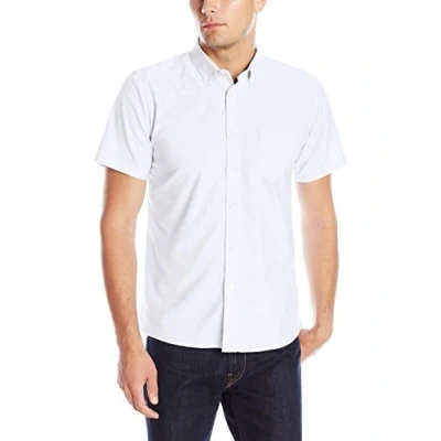 Image of Izod Men&#039;s short dress shirts, White, L UK