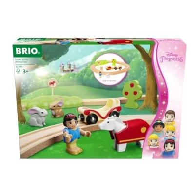 Image of BRIO World Disney Princess Snow White Train Set for Kids Age 3 Years Up Wooden Railway Accessories and Add Ons