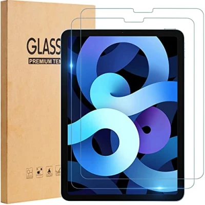 Image of TOPESCT 2 Pack Screen Protector for Ipad Air 5th/4th Generation 10.9 Inch,Ipad Pro 11 inch,Tempered Glass Film,9H Hardness, Ultra Clear, Anti Scratch