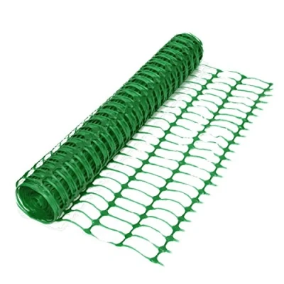 Image of Green Plastic Barrier Mesh Temporary Fence Safety Fencing Standard 50m Roll
