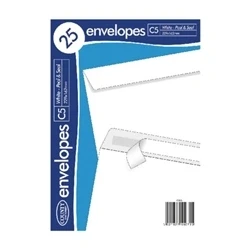 Image of County Stationery C5 25 White Peel &amp; Seal Envelopes (20 Pack)