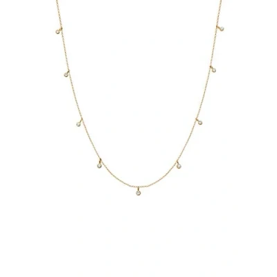 Image of Elli Necklace Solitaire Crystals 925 Silver Gold Plated